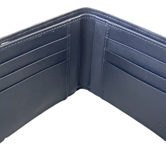 Gucci Men's Dark Navy GG Microguccissima Leather Bifold Wallet 278596 - Picture 6 of 10